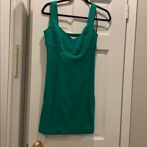 DVF green mini dress.